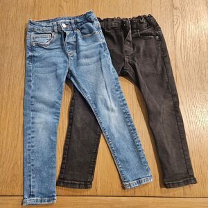 ZARA Blue and Black Skinny Jeans Boys Size 3-4T
